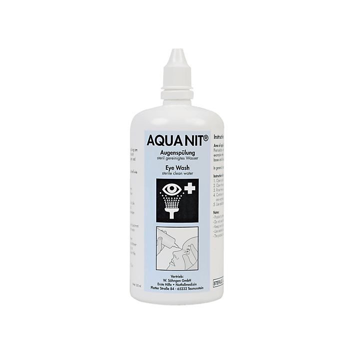 AQUA NIT® Augenspülung mit 250 ml Sterilwasser, Augenspülflasche, 2010008 - Notemed Medizintechnik 