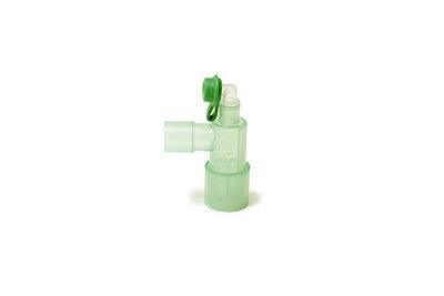 Winkeladapter, Winkeladaptern mit einer Vielzahl von Ports für diverse Anwendungen, Flip Top Cap mit 7.6mm Port - Zur Konnektion aller Standard 7.6mm - Notemed Medizintechnik 
