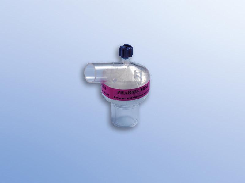 Bakterien/ Virenfilter / 6130 Pharma Mini / HME / Co2-Port / abgewinkelt/ AV 50-700ml, VE = 50 Stück, PZN 2726623, 4300906130 - Notemed Medizintechnik 