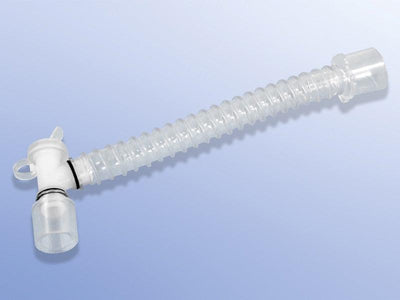 Gänsegurgel / 20cm / Doppelswivel 22 mm mit Bronchoskopkappe steril, 4350022201 - Notemed Medizintechnik 