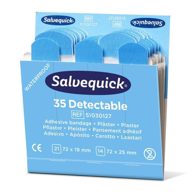 Salvequick Pflaster-Strips detectable 35 Stück, Ref. 51030127 - Notemed Medizintechnik 
