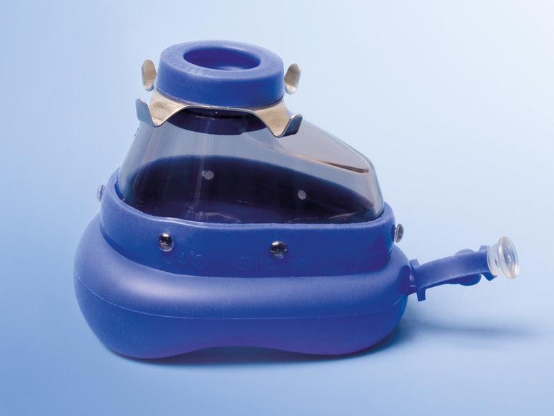 Beatmungsmaske Grösse 3, 4 / BLAU / Silikon / mit aufblasbarem Maskenwulst - Notemed Medizintechnik 