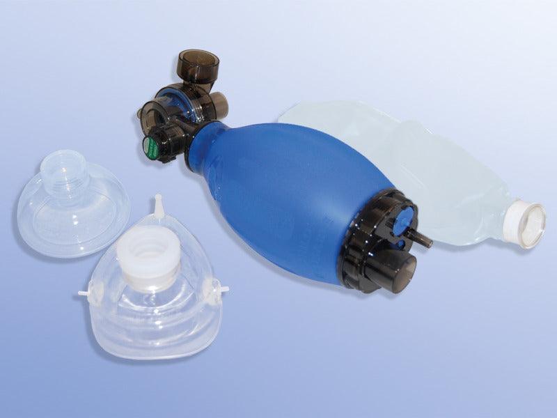 Beatmungsbeutel aus Silikon für Kinder inkl. Maske Gr.2 und Gr .3 mit O²-Reservoir, 5150000302 - Notemed Medizintechnik 