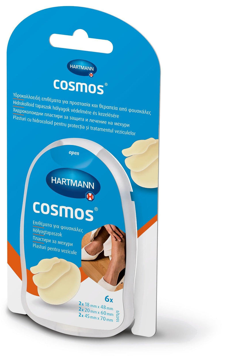 Cosmos Blasenpflaster nimmt austretende Blasenflüssigkeit auf, 3 Größen, Hydrokolloid-Pflaster, Pflaster, Wundverband, Wundpflaster, Wundschnellverband, 532026 - Notemed Medizintechnik 
