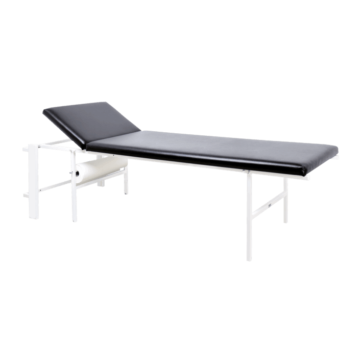 Wandklapp-Untersuchungsliege Kopfteil verstellbar, senkrecht, schwarz, 6001219s - Notemed Medizintechnik 