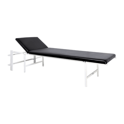 Wandklapp-Ruheraumliege Stahl Kopfteil verstellbar, senkrecht, schwarz, 6001225s - Notemed Medizintechnik 