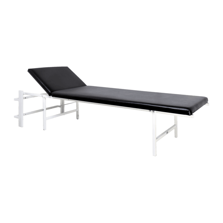 Wandklapp-Ruheraumliege Stahl Kopfteil verstellbar, senkrecht, schwarz, 6001225s - Notemed Medizintechnik 