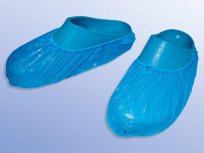 Einmalüberschuhe, Überschuhe CPE blau, VE = 100 Stück, PZN 7485868, 7550010060 - Notemed Medizintechnik 