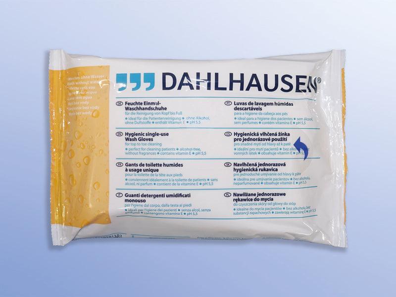 Waschen ohne Wasser, Waschhandschuhe 15 x 23 cm, Einmal-Waschhandschuhe, feucht, PZN 333500, 7599000003 - Notemed Medizintechnik 