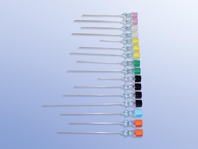 Spinal-Kanüle 18 G - 27G, rosa, braun, gelb, grün, schwarz, blau, orange, VE = 25 Stück - Notemed Medizintechnik 