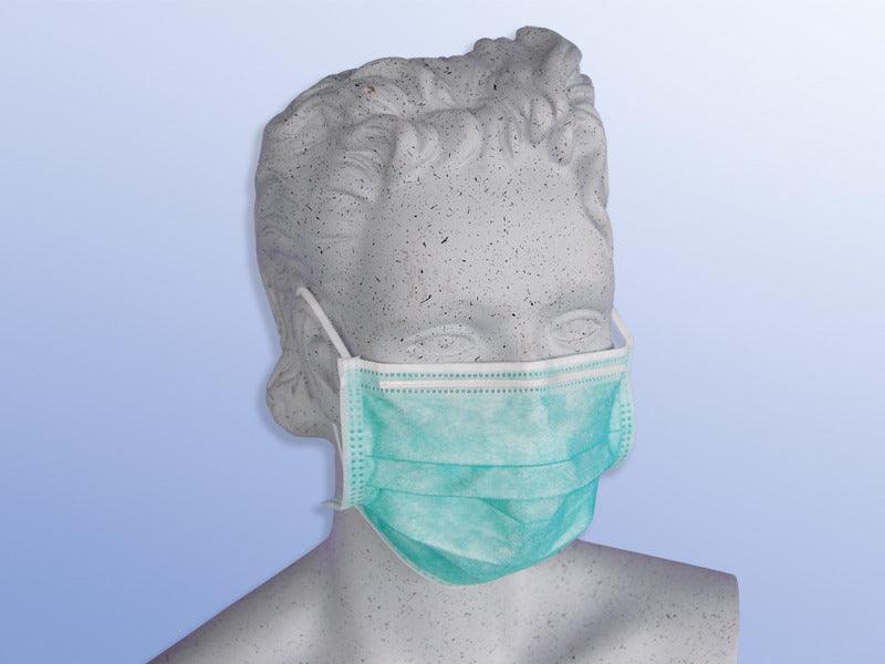 Gesichtsmasken mit Fixationsband / grün, PZN 8825935, 7630500402 - Notemed Medizintechnik 