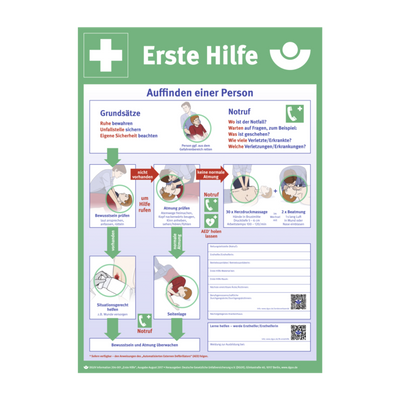 Anleitung Erste-Hilfe Plakatform Papier, 8001003 Söhngen