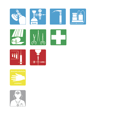 Piktogramm-Serie 1 Notfallmedizin-K 33 x 33 mm, 8001011 Söhngen