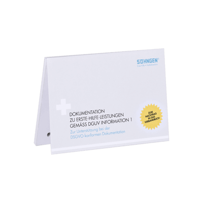 Notfallversorgungsnachweis 50 Blatt DIN A6, 8001019 - Notemed Medizintechnik 