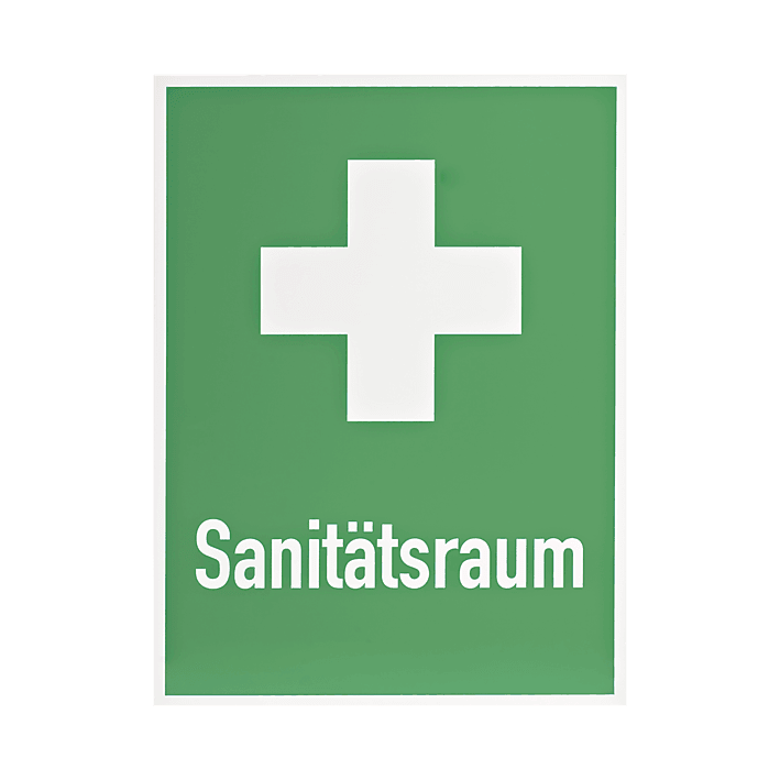 Rettungszeichen Sanitätsraum+Kreuz, 8001032 - Notemed Medizintechnik 