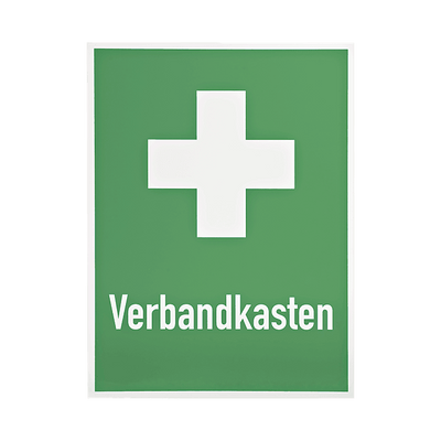 Rettungszeichen 400 x300mm Verbandkasten + Kreuz, 8001033 - Notemed Medizintechnik 