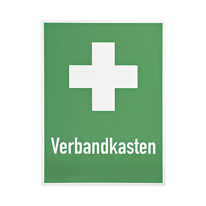 Rettungszeichen 400 x300mm Verbandkasten + Kreuz, 8001033 - Notemed Medizintechnik 