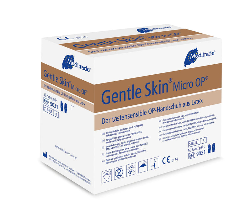 Gentle Skin® Micro OP®OP-Handschuh aus Latex, steril, puderfrei, Gr. 6 - Gr. 8,5, 90316, 903165, 90317, 903175, 90318, 903185 - Notemed Medizintechnik 
