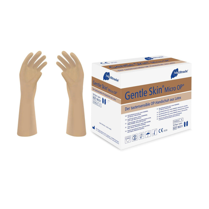 Gentle Skin® Micro OP®OP-Handschuh aus Latex, steril, puderfrei, Gr. 6 - Gr. 8,5, 90316, 903165, 90317, 903175, 90318, 903185 - Notemed Medizintechnik 