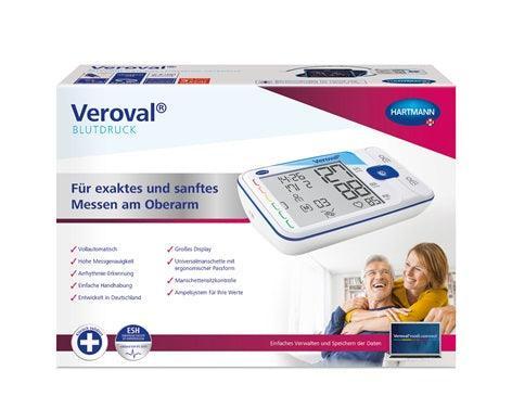 Veroval Oberarm-Blutdruckmessgerät, für exaktes und sanftes Messen am Oberarm mit Arrhythmie-Erkennung, Oberarmumfang von 22 bis 42 cm, 925301 - Notemed Medizintechnik 