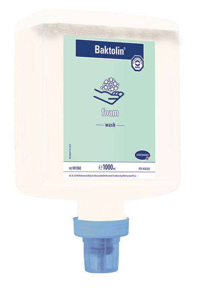 Baktolin foam CleanSafe, 1000 ml, Parfüm- und farbstofffreier, milder Handreinigungsschaum mit sehr guter Hautverträglichkeit für die empfindliche Haut, 981582 Hartmann