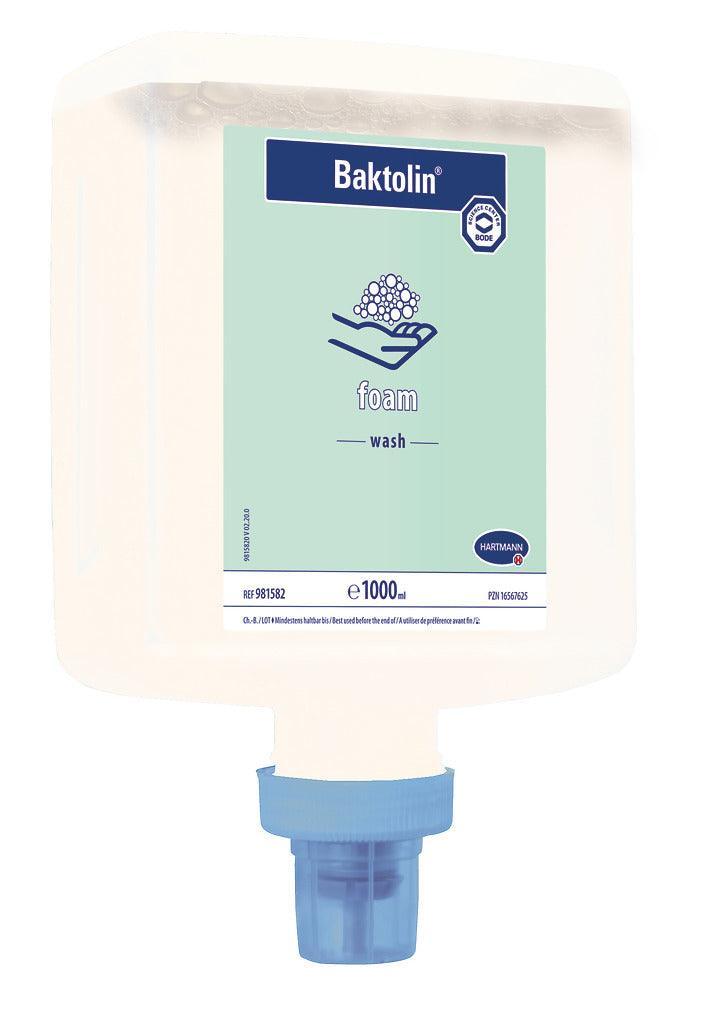 Baktolin foam CleanSafe, 1000 ml, Parfüm- und farbstofffreier, milder Handreinigungsschaum mit sehr guter Hautverträglichkeit für die empfindliche Haut, 981582 - Notemed Medizintechnik 