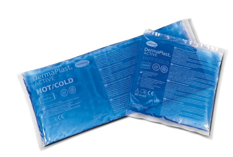 DermaPlast Active Hot/Cold Pack groß 12x29cm, klein 13x14cm, Hot/Cold – zur Kälte- und Wärmetherapie von Verletzungen und zur Schmerzlinderung, 522023, 522022 - Notemed Medizintechnik 