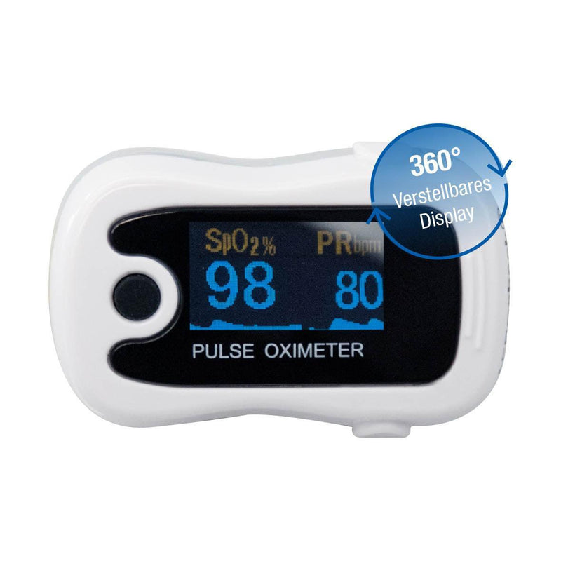 Finger-Pulsoximeter, Fingerpulsoximeter für Erwachsene und Kinder, AEROcheck, HPO11-FCH - Notemed Medizintechnik 