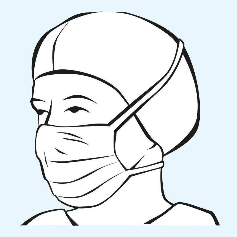 Foliodress mask Comfort Special grün, OP-Maske, Einwegmaske, Gesichtsmaske, in einer weichen Materialkombination; mit weich gepolstertem Nasenbügel und genähten Bändern; für sensible Haut, 992142 - Notemed Medizintechnik 