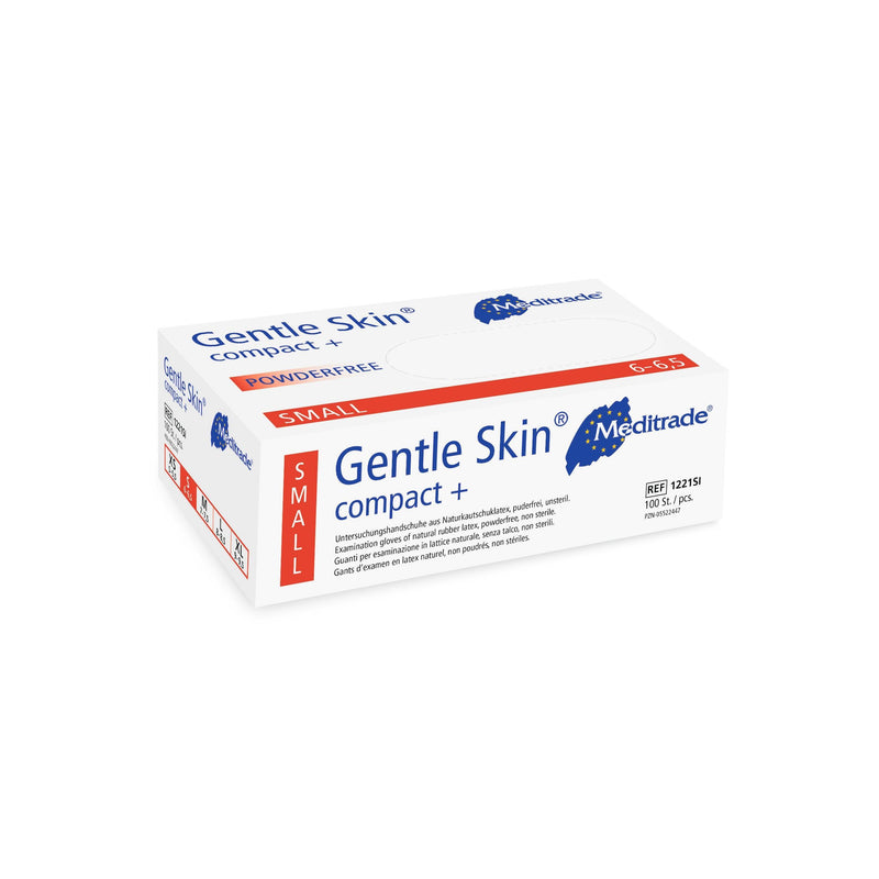 Gentle Skin® compact+
 Untersuchungshandschuh aus Latex, puderfrei, X-Large (9), Large (8-8,5), Medium (7-7,5), Small (6-6,5), Small (6-6,5), X-Small (5,5), 1221LI, 
1221MI, 
1221SI, 
1221XLI, 
1221XSI