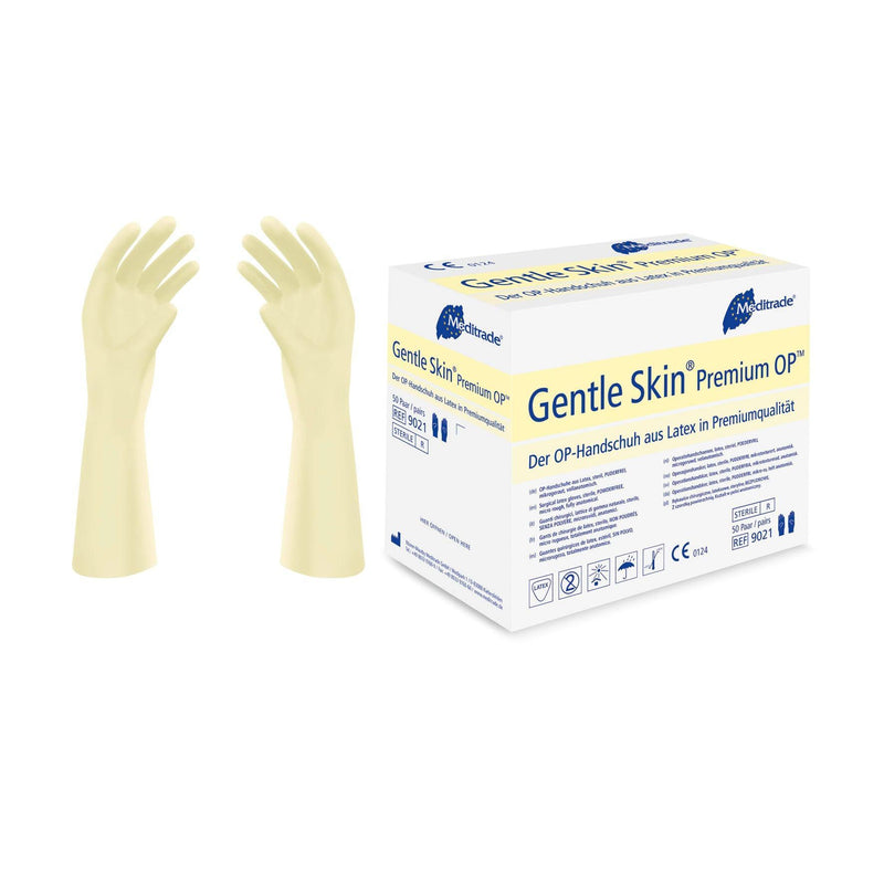 Gentle Skin® Premium OP™OP-Handschuh aus Latex, steril, puderfrei, Gr. 5,5 - Gr. 9, 902155W, 90216W ,902165W, 90217W, 902175W, 90218W, 902185W, 90219W - Notemed Medizintechnik 