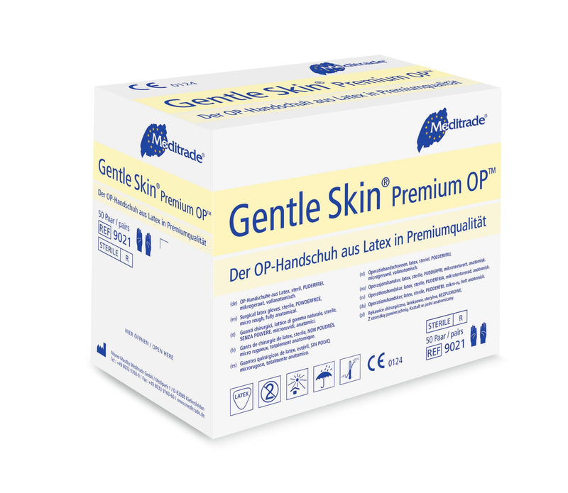 Gentle Skin® Premium OP™OP-Handschuh aus Latex, steril, puderfrei, Gr. 5,5 - Gr. 9, 902155W, 90216W ,902165W, 90217W, 902175W, 90218W, 902185W, 90219W - Notemed Medizintechnik 