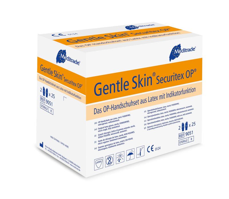 Gentle Skin® Securitex® OP OP-Handschuh aus Latex, steril, puderfrei, Gr. 6 - Gr. 8,5, 90516, 905165, 90517, 905175, 90518, 905185 - Notemed Medizintechnik 