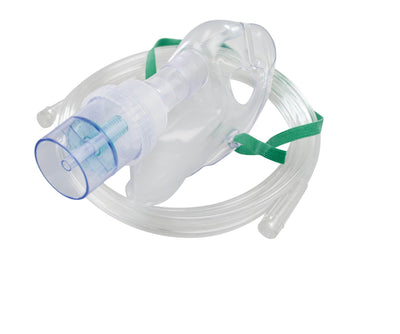 Aerosol-Inhalationssets PVC, für Kinder, Erwachsene, Maske, Nasenclip, Kopfhalteband, Medikamentenvernebler, 2 m O2-Sicherheitsschlauch, AEROpart - Notemed Medizintechnik 