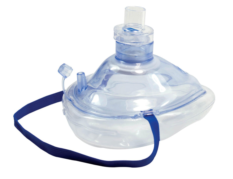 Einmal-Beatmungsmaske, mit Einwegventil, aus PVC, in Hartschalenbox, MIT INDIVIDUELLEM LOGO, blau, rot, gelb, orange, weiß, AERObag - Notemed Medizintechnik 