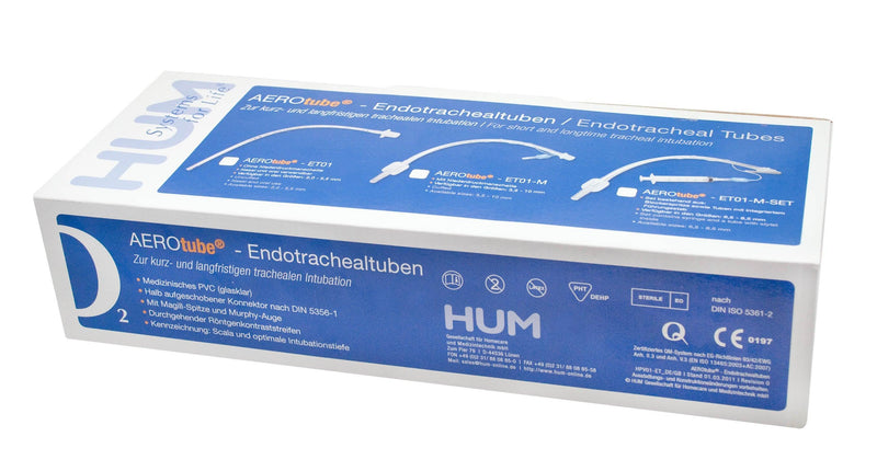 Endotrachealtubus-Set, mit Cuff, Führungsstab und Blockierspritze, CH 20 - CH 36, VE = 10 Stück, AEROtube - Notemed Medizintechnik 