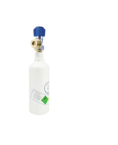 Sauerstoff-Flaschen, Sauerstoffflasche gefüllte Druckgasflasche mit medizinischem Sauerstoff HUM