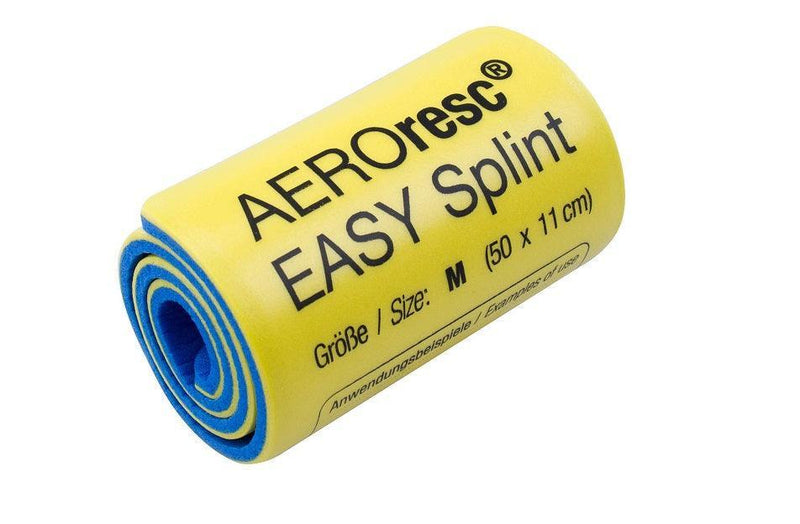 EASY Splint, Einzelschiene, Größe M, gerollt, 50 x 11 cm, gelb/blau - Notemed Medizintechnik 