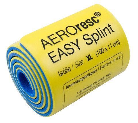 EASY Splint, Einzelschiene, Größe XL, gerollt, 100 x 11 cm, gelb/blau - Notemed Medizintechnik 
