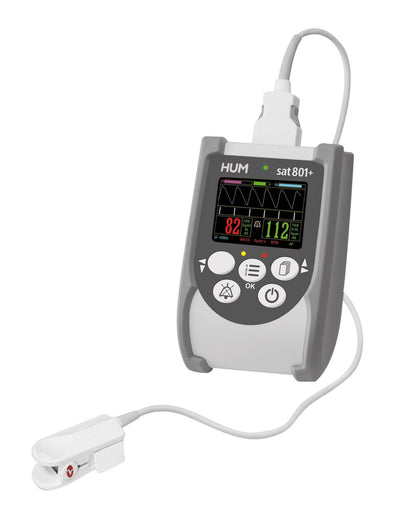 Pulsoximeter inkl. Zubehör, sat 801+, colored, Made in Germany, AEROcheck, HPO02-801+ - Notemed Medizintechnik 