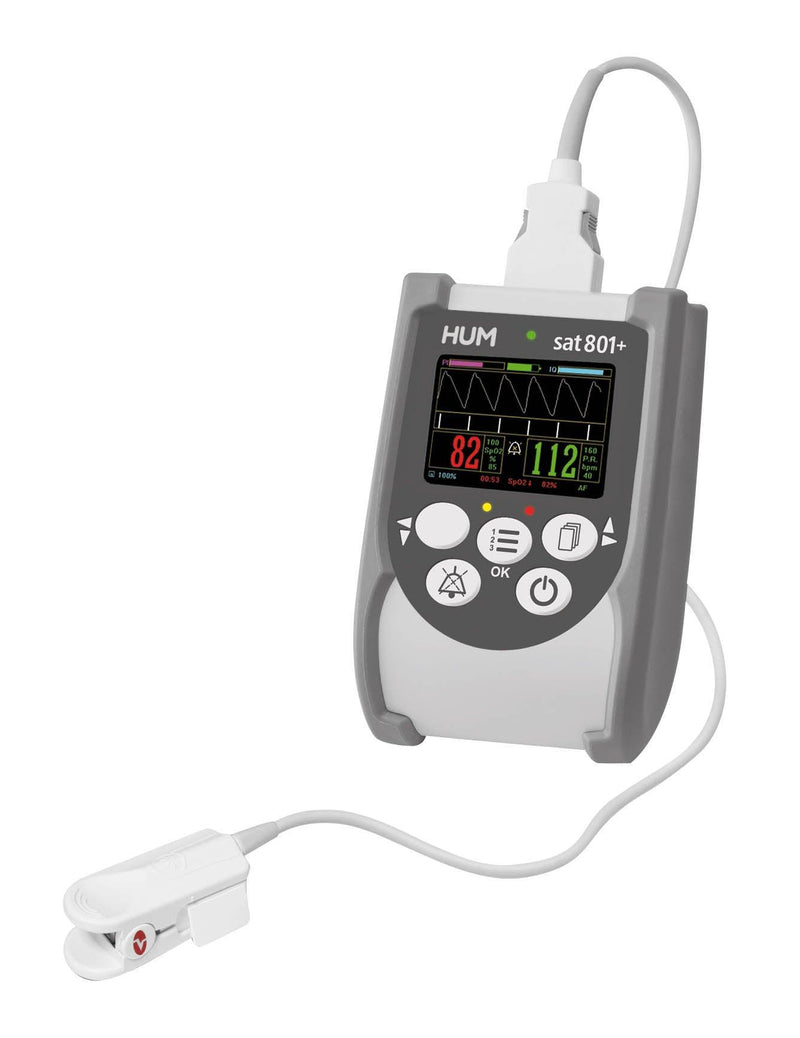 Pulsoximeter inkl. Zubehör, sat 801+, colored, Made in Germany, AEROcheck, HPO02-801+ - Notemed Medizintechnik 