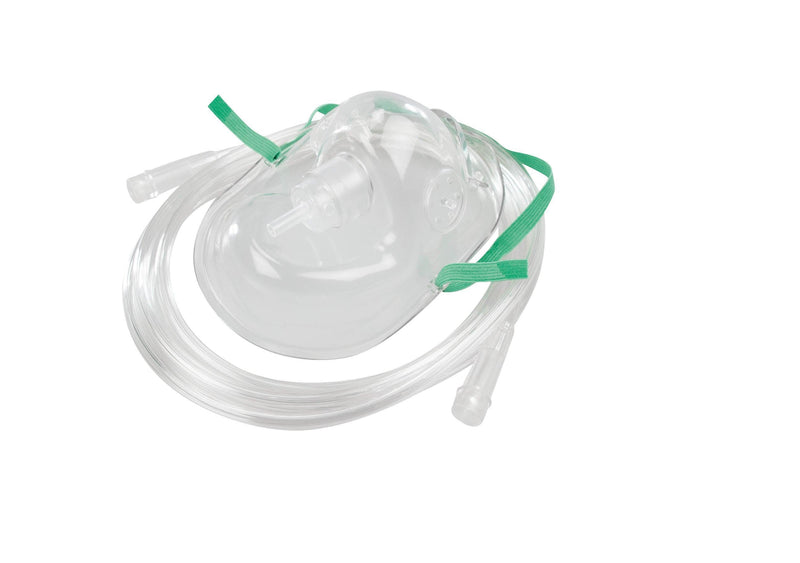 Sauerstoffmasken aus transparentem PVC, für Kinder, mit formbarem Nasenclip und elastischem Kopfhalteband, AEROpart - Notemed Medizintechnik 