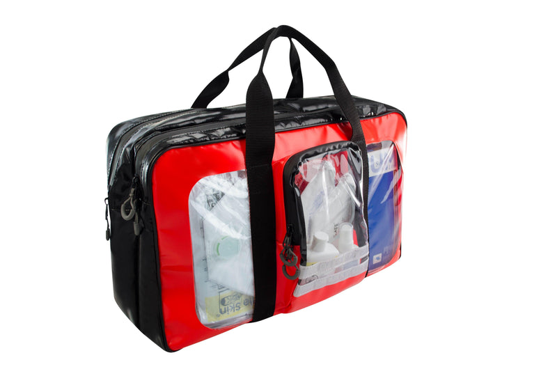 Infektionsschutztasche, Planenmaterial, ANTI-INFECTIONbag, leuchtrot/schwarz, HT13-AIBM1-70 - Notemed Medizintechnik 