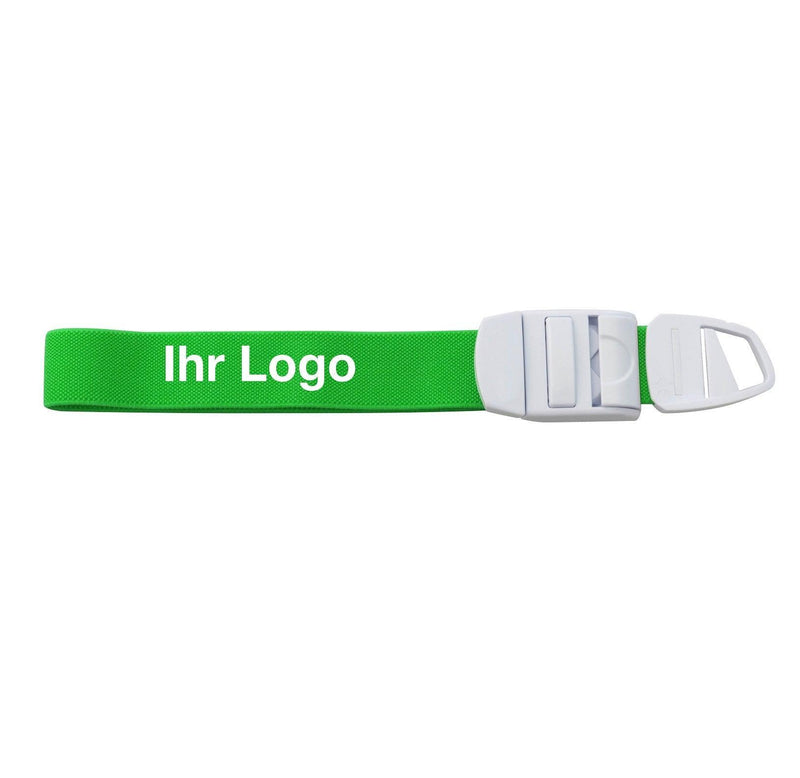 Einhand-Venenstauer, Venenstauer mit individuellem LOGO, grün, orange, olivgrün, pink, rot, violett, weiß, gelb, AEROfusion - Notemed Medizintechnik 