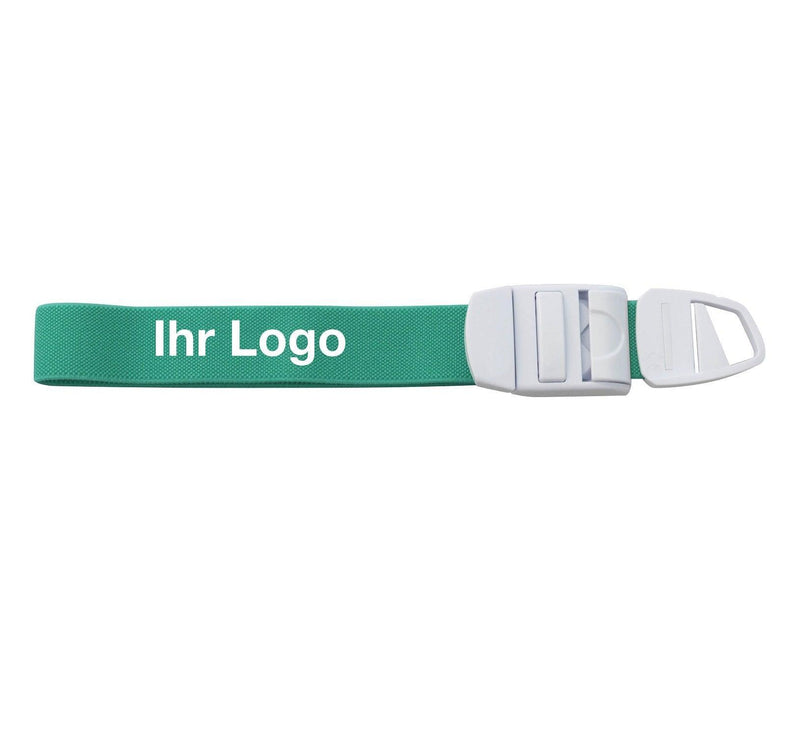 Einhand-Venenstauer, Venenstauer mit individuellem LOGO, grün, orange, olivgrün, pink, rot, violett, weiß, gelb, AEROfusion - Notemed Medizintechnik 