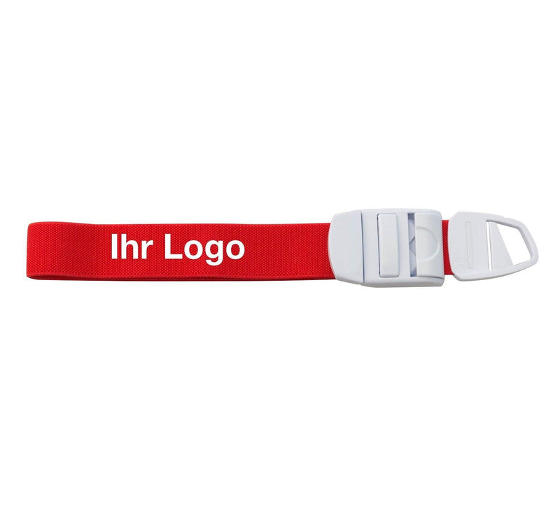 Einhand-Venenstauer, Venenstauer mit individuellem LOGO, grün, orange, olivgrün, pink, rot, violett, weiß, gelb, AEROfusion - Notemed Medizintechnik 