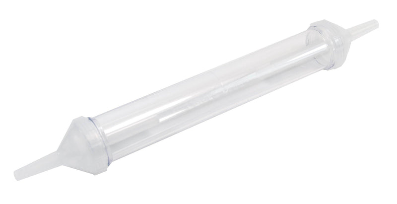 Wasserfallen, Auffangen von Kondenswasser, transparent, beidseitig mit Schraubverschlüssen und Anschlüssen für 6 mm Schläuche, AEROpart - Notemed Medizintechnik 