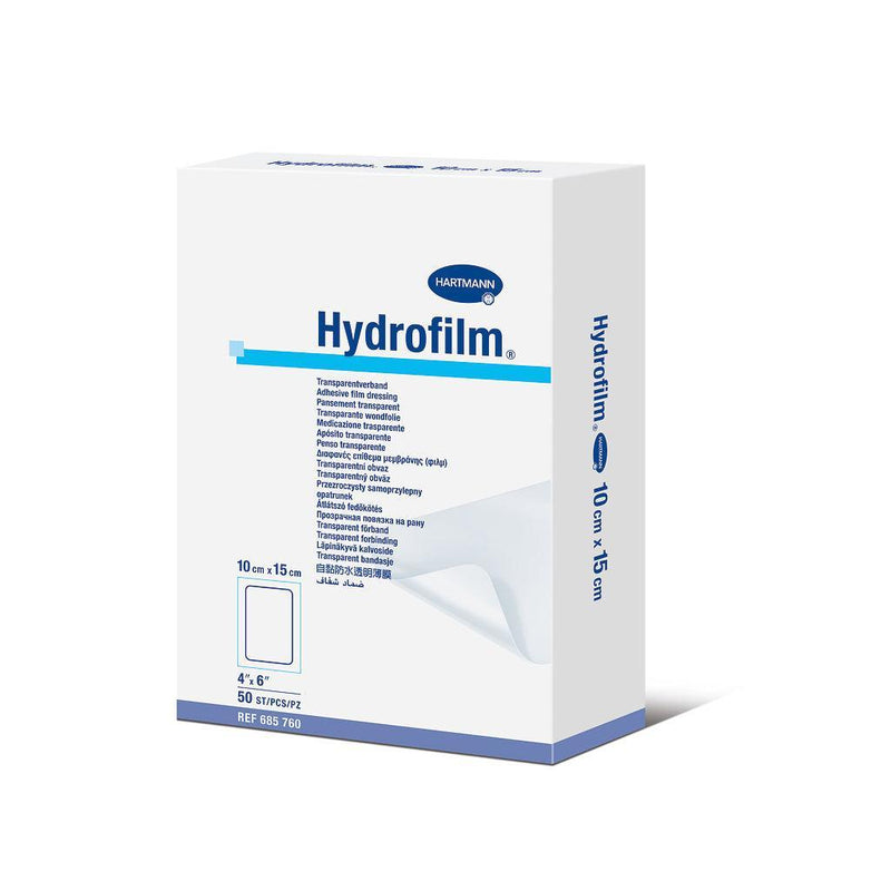 Hydrofilm Folienverband, steril, 6 x 7cm, 10 x 12,5 cm, 10 x 15 cm, 15 x 20 cm, 10 x 25 cm, 12 x 25 cm, 20 x 30 cm, 685755, 685756, 685757, 685758, 685759, 685760, 685761, 685762, 685763, 685764, 685765 - Notemed Medizintechnik 