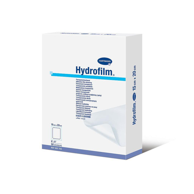 Hydrofilm Folienverband, steril, 6 x 7cm, 10 x 12,5 cm, 10 x 15 cm, 15 x 20 cm, 10 x 25 cm, 12 x 25 cm, 20 x 30 cm, 685755, 685756, 685757, 685758, 685759, 685760, 685761, 685762, 685763, 685764, 685765 - Notemed Medizintechnik 