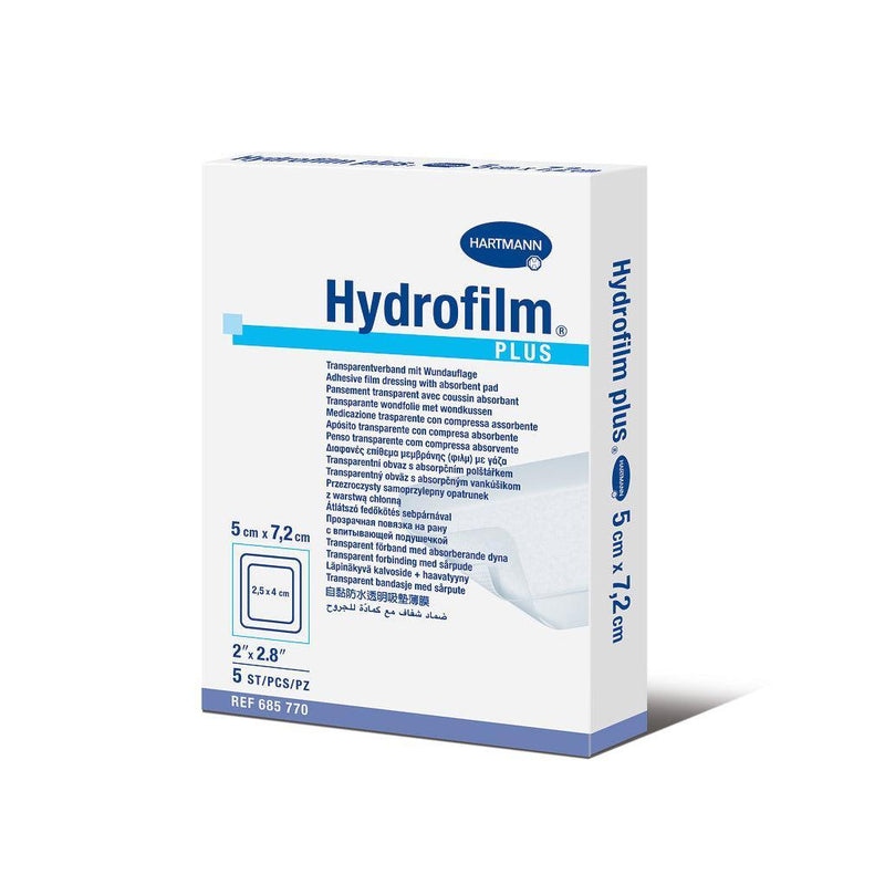 Hydrofilm Plus steril, 5 x7,2cm, 9 x 10 cm, 9 x 15 cm, 10 x 12 cm, 10 x 20 cm, 10 x 25 cm, 10 x 30 cm, Transparentverband, Pflaster, Wundschnellverband, Wundpflaster, 685770, 685771, 685772, 685773, 685774, 685775, 685776, 685777, 685778, 685779, 685780 - Notemed Medizintechnik 